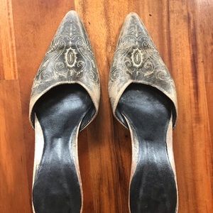 Vintage Point-toe Mules